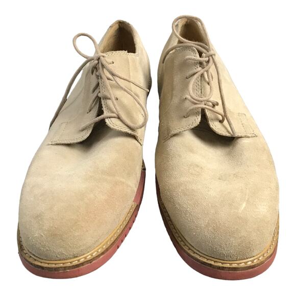 Cole Haan Mens Size 11M Shoes Tan Suede Oxfords Lace-Up Closed Toe Red Sole main image 10